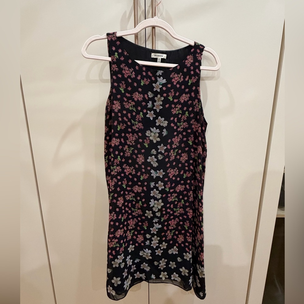 Max Studio Black Dress with Floral Design